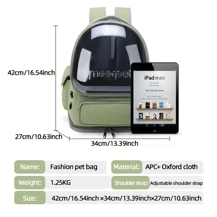 Zaino portatile per trasportino per animali domestici-borsa a bolle traspirante, confortevole ed elegante per cani e gatti - My Hashtag Shop