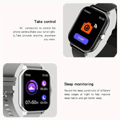 LAXASFIT 2025 Nuovo Smart Watch per uomo Donna Regalo Full Touch Screen Sport Fitness Orologio Chiamata Bluetooth Smartwatch digitale HASHTAG