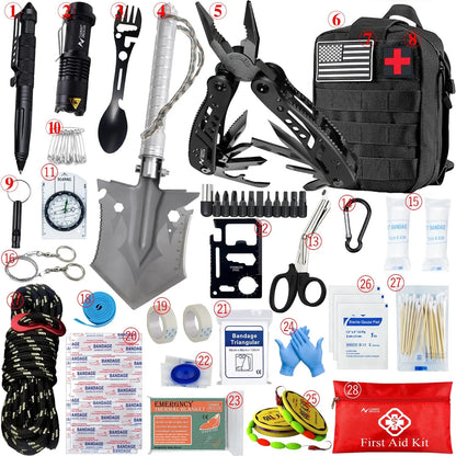 Kit di pronto soccorso di sopravvivenza per auto Set completo Molle Attrezzatura da esterno Kit di emergenza Borsa da trauma per escursionismo da campeggio Kit di pronto soccorso da esterno IFAK Edc - My Hashtag Shop
