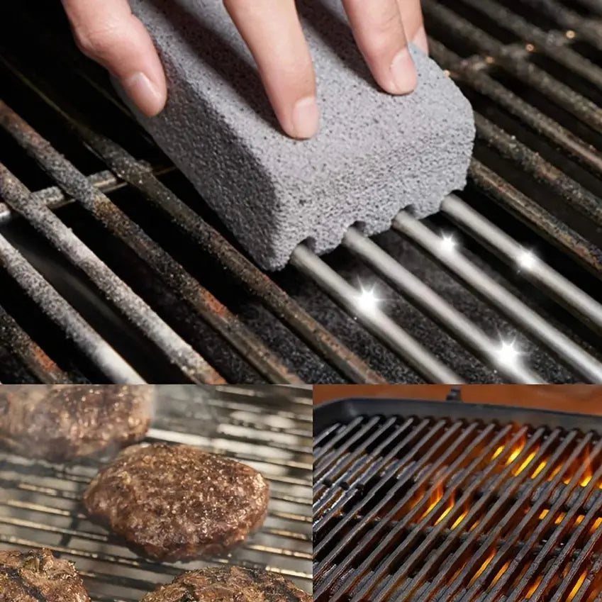 1pc BBQ Grill spazzola per la pulizia blocco di mattoni Barbecue pietra per la pulizia pomice mattone per Barbecue Rack cucina all&