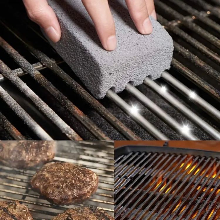 1pc BBQ Grill spazzola per la pulizia blocco di mattoni Barbecue pietra per la pulizia pomice mattone per Barbecue Rack cucina all&