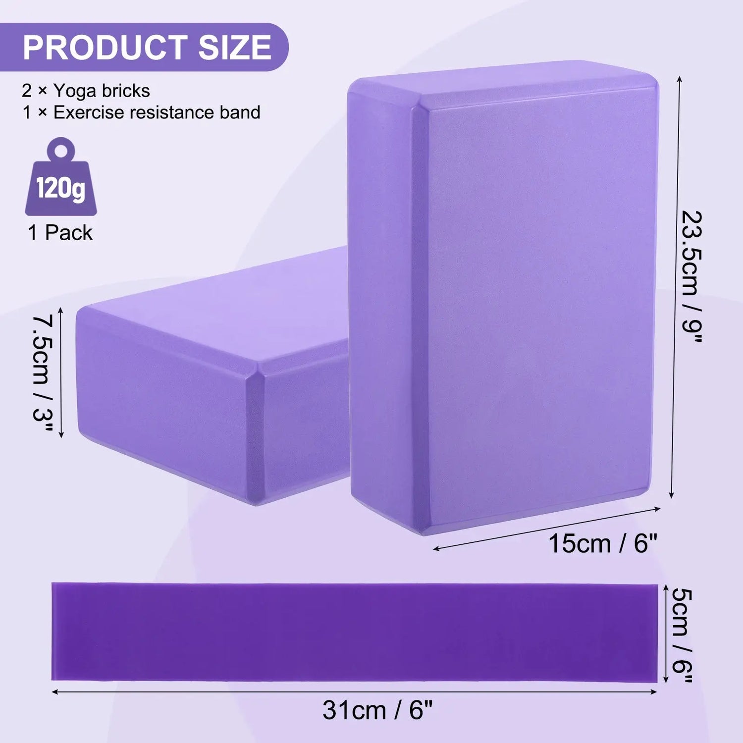pezzi di blocchi di costruzione per yoga e 1 pezzo di fascia di resistenza set cubi mattoni per pilates tappetini di rinforzo attrezzature per esercizi a casa fitness - My Hashtag Shop