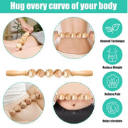 Massaggiatore in legno per set di strumenti per massaggio modellante del corpo Strumenti per terapia del legno per alleviare il dolore muscolare Massaggiatore per il drenaggio linfatico del corpo HASHTAG