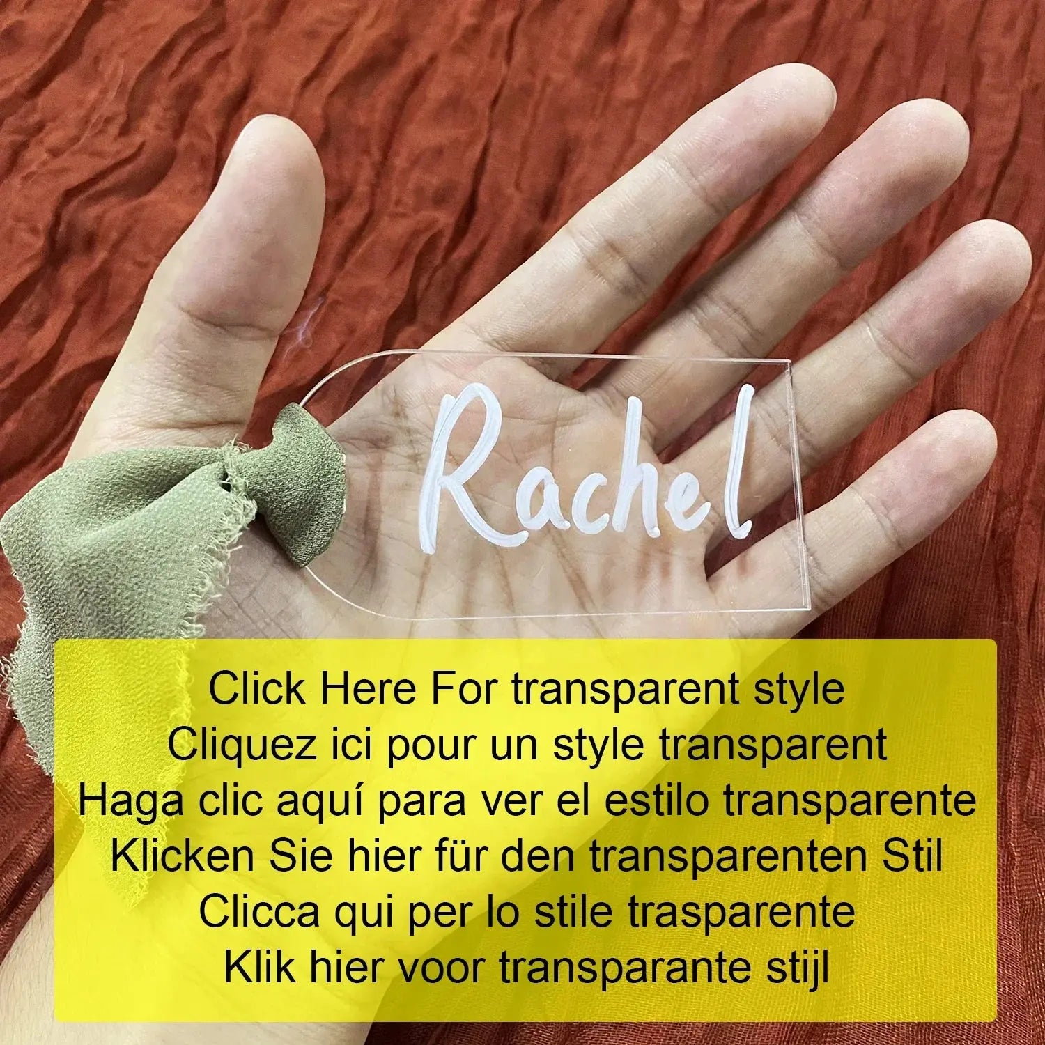 Acrylic Wedding Place Card Frosted Acrylic Name Tag Arch 10/20/50Pcs - HASHTAG