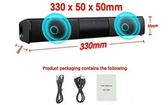 Barra audio super potente Altoparlante Bluetooth wireless portatile Surround Stereo Home TV Sound Box Subwoofer Radio FM caixa de som HASHTAG