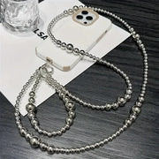 Christmas gifts for Friends and Family, Long Hanging Rope with Silver Beads, Phone Case, Bag Charm HASHTAG
