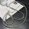 Christmas gifts for Friends and Family, Long Hanging Rope with Silver Beads, Phone Case, Bag Charm HASHTAG