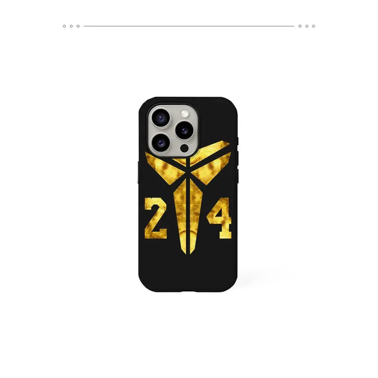 K-Kobe Basketball Star Logo Custodia per telefono Pellicola Shell per IPhone 16 15 14 13 12 11 Pro Max Plus - My Hashtag Shop
