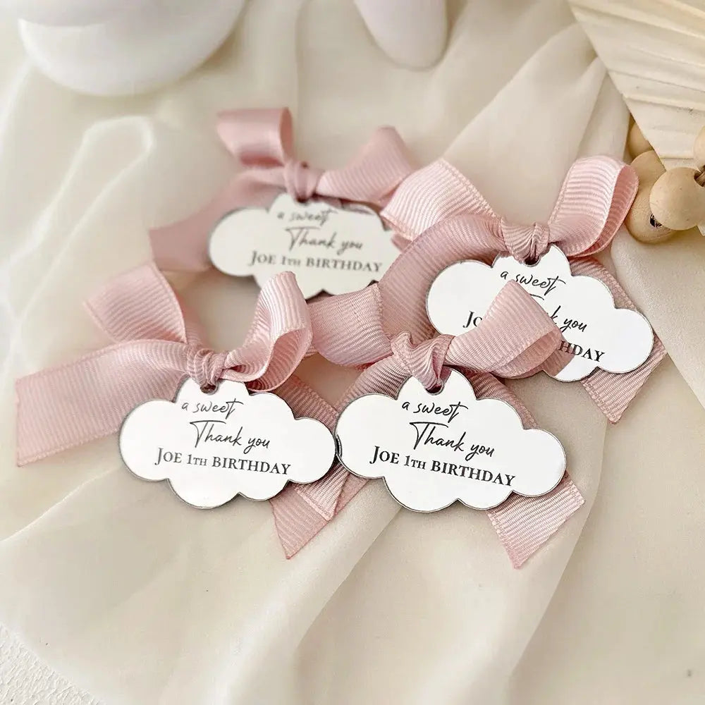 Baby shower name tags elegant acrylic. Liebe - Making Life Easier