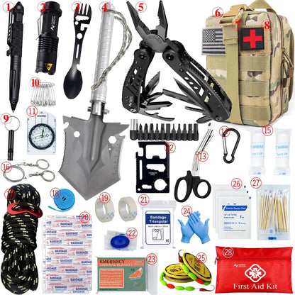 Kit di pronto soccorso di sopravvivenza per auto Set completo Molle Attrezzatura da esterno Kit di emergenza Borsa da trauma per escursionismo da campeggio Kit di pronto soccorso da esterno IFAK Edc - My Hashtag Shop