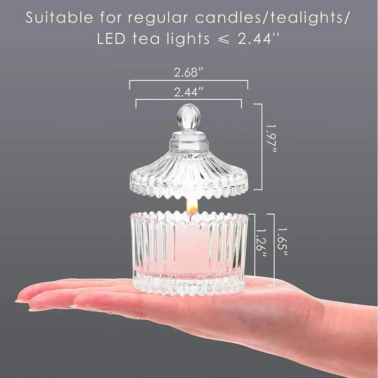 Glass Candle Jars with Lid Ideal For Candle Making. Liebe - Making Life Easier
