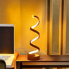 Lampada da tavolo moderna a LED con USB - luminosità regolabile, luce bianca calda, design a spirale, adatta per camera da letto, soggiorno, fuori HASHTAG