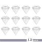 Diamond Shaped Candy Boxes Transparent Wedding Favors 12 Pcs Container. - HASHTAG