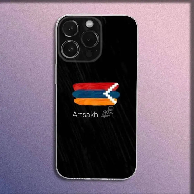 Custodia per telefono armeno Dedo Babo A-Artsakh per iPhone 16,15,14,13,12,11 Plus,Pro,Max,XR,XS,Plus,E,Mini Cover trasparente - My Hashtag Shop