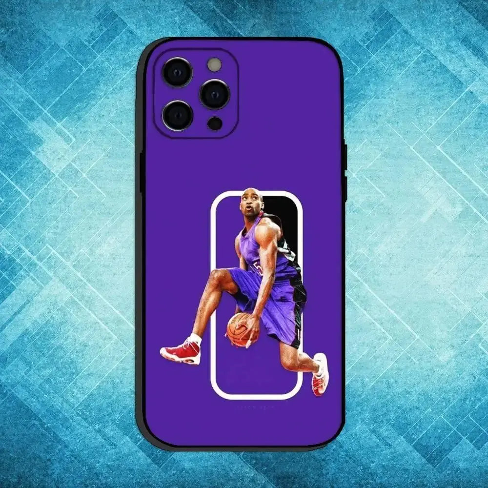 Custodia per telefono Basket V-Vince C-Carter 15 per iPhone17,16,15,14,13,12,11 Plus,Pro Max Cover morbida nera - My Hashtag Shop