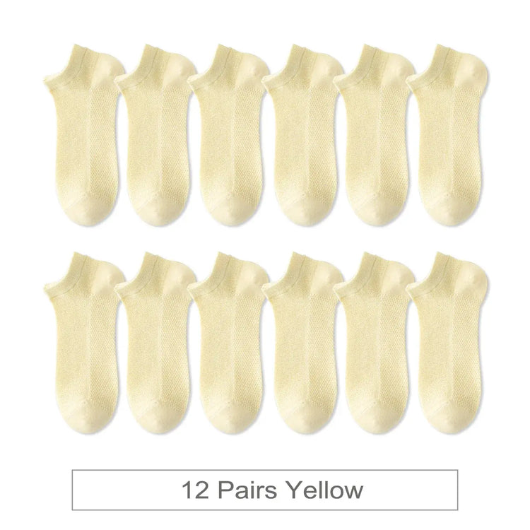 Woman Cotton Socks Short Thin Mesh Breathable Liebe - Making Life Easier