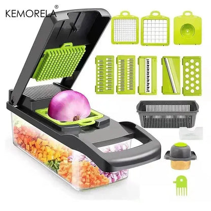 Tritatutto per verdure multifunzionale Tritatutto per cipolla Manico Griglia per alimenti Chopper per alimenti Cucina Affettatrice per verdure Dicer Cut - My Hashtag Shop