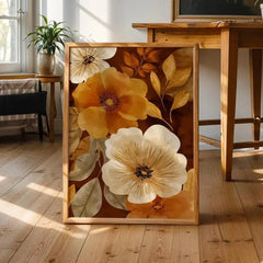 Set di arte da parete con fiori autunnali senza cornice Fiori autunnali Scarica digitale Piante bohémien Decorazione rustica per la casa stampabile unisex HASHTAG