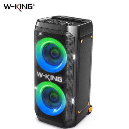 W-KING T12 Tragbare Bluetooth-sprecher-Box con suono MAX Pro da 370 W, Lichtshow, CSB, Bass Boost, Rollen e Teleskopgriff - My Hashtag Shop
