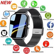 LAXASFIT 2025 Nuovo Smart Watch per uomo Donna Regalo Full Touch Screen Sport Fitness Orologio Chiamata Bluetooth Smartwatch digitale HASHTAG