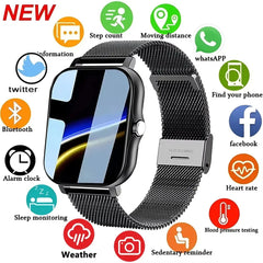 LAXASFIT 2025 Nuovo Smart Watch per uomo Donna Regalo Full Touch Screen Sport Fitness Orologio Chiamata Bluetooth Smartwatch digitale HASHTAG
