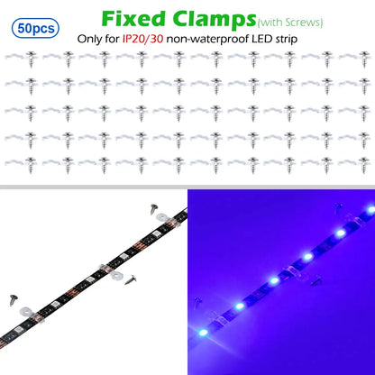 Connettore per luci a nastro RGB a 4 pin per IP20 IP65 5050 3528 Connettori per strisce luminose a filo da 10 mm Morsetto di fissaggio Collegamento rapido