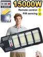 Lampada Solare da Esterno 15000W Ultra Potente Lampione Solare 320 °   Lampada da Giardino con Sensore IR per Illuminazione dal Tramonto all&