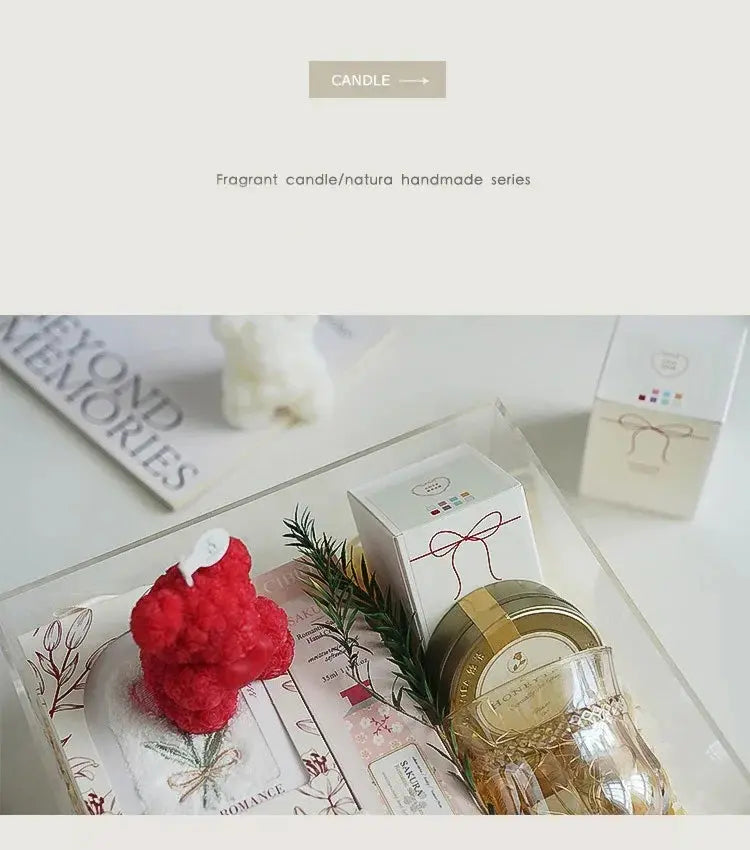 Bear Candle Romantic Cute Soy Wax Aromatherapy Small Scented Liebe - Making Life Easier