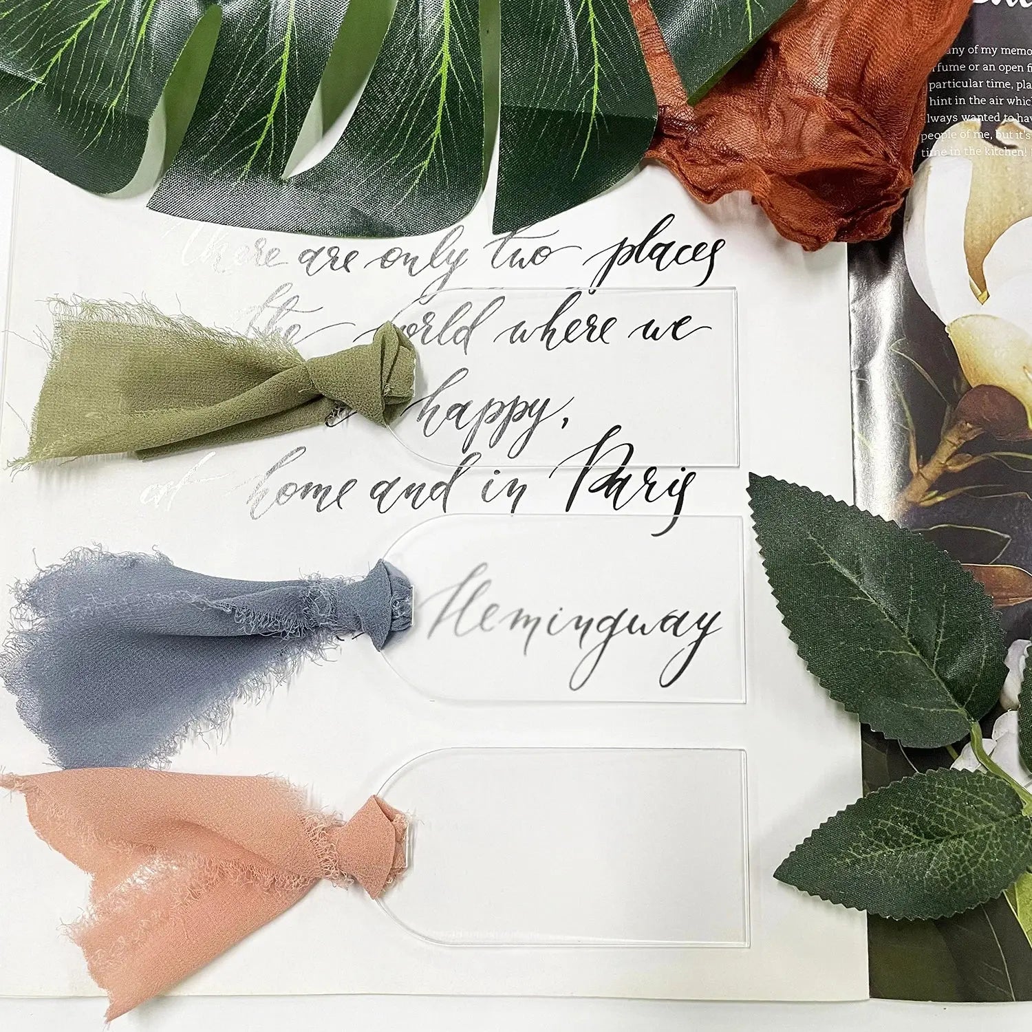 Acrylic Wedding Place Card Frosted Acrylic Name Tag Arch 10/20/50Pcs - HASHTAG