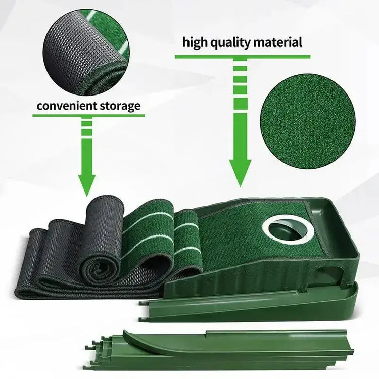 Mini tappetino da golf verde Putter portatile per pratica di golf per interni ed esterni PM015 - My Hashtag Shop