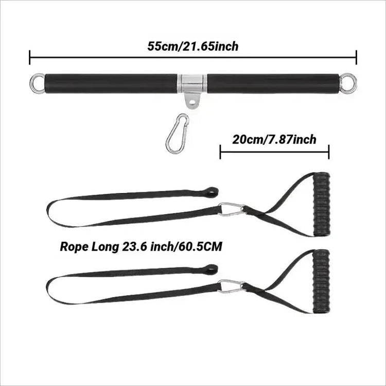 Tricep Biceps Back Blaster Corda Lat Pull Down Attacco Allenamento Palestra Peso Petto Allenamento muscolare Cinghie di estensione Nylon premium - My Hashtag Shop