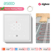 BSEED Zigbee Caldaia Elettrica/Acqua/Gas Riscaldamento a Pavimento Sensore Touch Termostati Intelligenti Tuya Vita Intelligente Alexa Controllo Telaio in Plastica HASHTAG