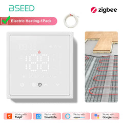 BSEED Zigbee Caldaia Elettrica/Acqua/Gas Riscaldamento a Pavimento Sensore Touch Termostati Intelligenti Tuya Vita Intelligente Alexa Controllo Telaio in Plastica HASHTAG