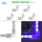 Connettore per luci a nastro RGB a 4 pin per IP20 IP65 5050 3528 Connettori per strisce luminose a filo da 10 mm Morsetto di fissaggio Collegamento rapido