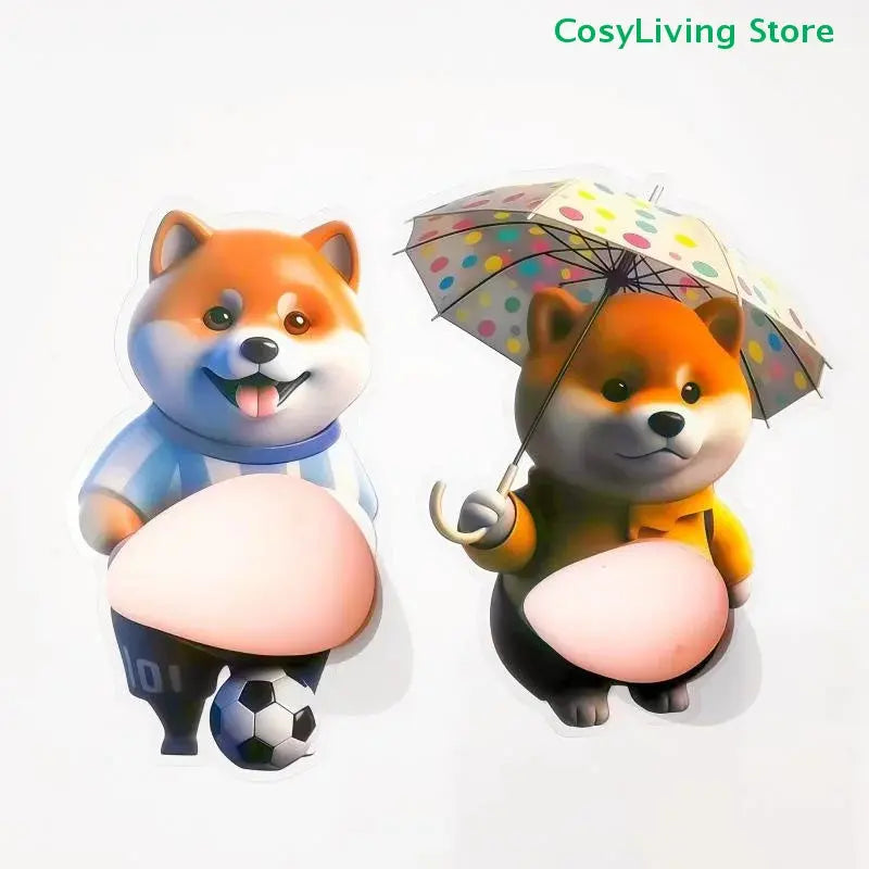 Adesivi 3D a Forma di Cucciolo, Decorazione Squeezable Shiba Inu, Gadget per Feste di Compleanno per Bambini, Articoli per Festival - My Hashtag Shop