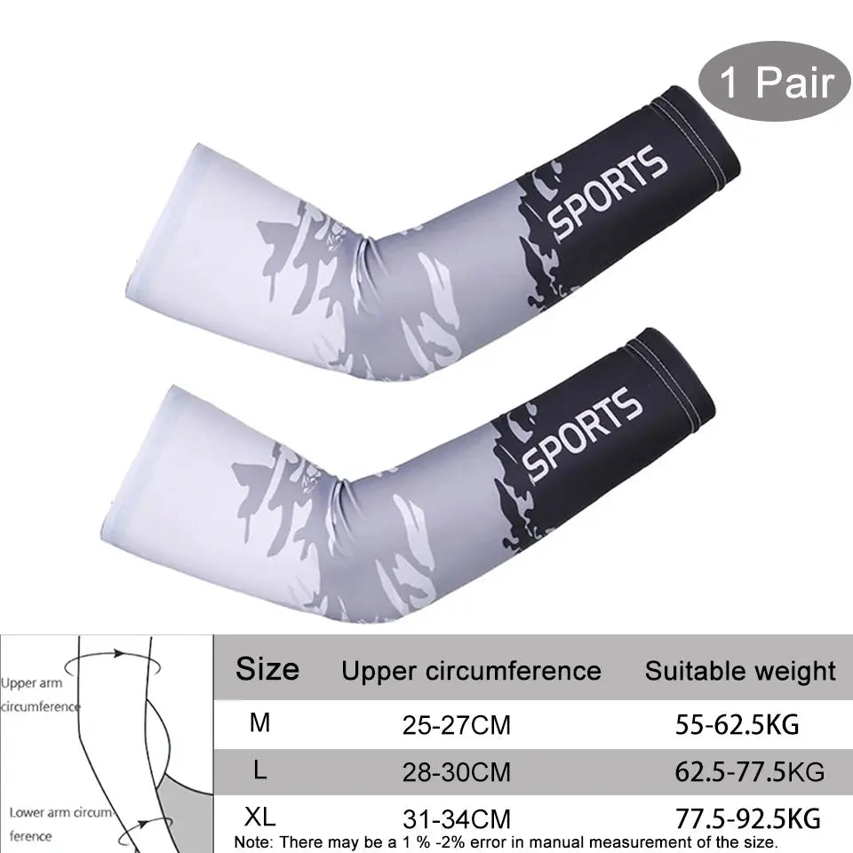 1 pezzo traspirante protezione UV ad asciugatura rapida maniche da braccio da corsa gomitiera da basket parabraccia fitness scaldamuscoli sportivi da ciclismo - My Hashtag Shop