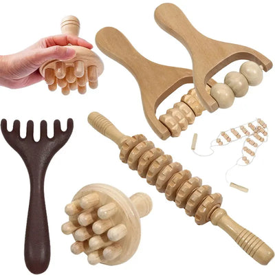 Strumenti di massaggio per terapia del legno Massaggiatore anticellulite Drenaggio linfatico Massaggiatore per il corpo Strumenti Gua Sha Sollievo dal dolore dei muscoli del corpo completo HASHTAG