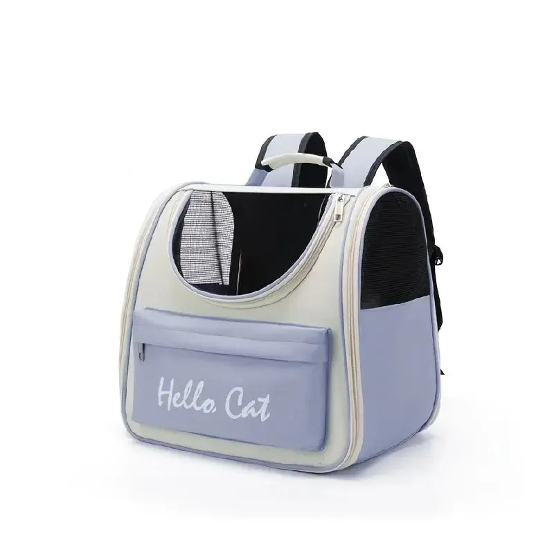 Zaino pieghevole per animali domestici di grande capacità con chiusura a zip, maniglia e sfiato in rete, perfetto per viaggiare gatti e cani di piccola taglia - My Hashtag Shop