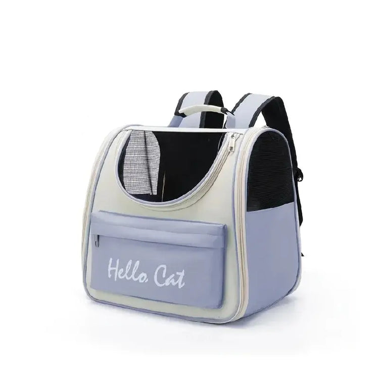Zaino pieghevole per animali domestici di grande capacità con chiusura a zip, maniglia e sfiato in rete, perfetto per viaggiare gatti e cani di piccola taglia - My Hashtag Shop