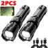 Torce a LED ad alta potenza Torcia tattica da 2000LM con luce display Ricarica USB Lanterna con zoom di emergenza per pesca da campeggio - My Hashtag Shop