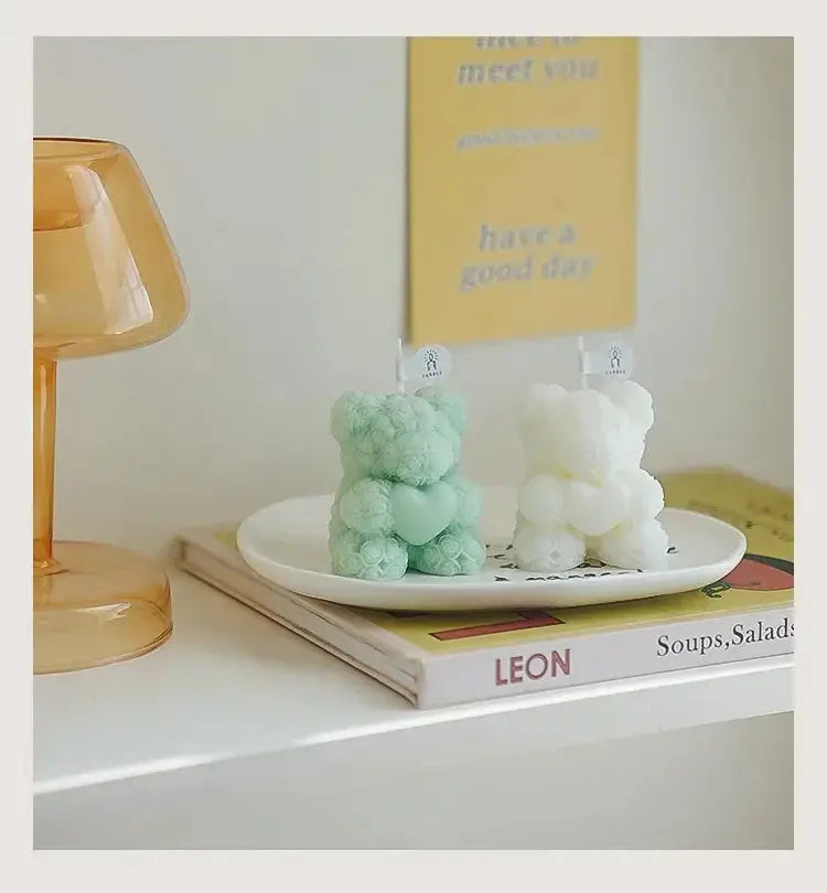 Bear Candle Romantic Cute Soy Wax Aromatherapy Small Scented Liebe - Making Life Easier