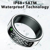 Anello intelligente 2025 con schermo di visualizzazione e touch, ricarica wireless, direttore di salute, impermeabile 5 ATM per uomo donna Anelli R12 R11 HASHTAG
