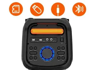 Macchina T9Karaoke con 2 microfoni wireless, altoparlante Bluetooth portatile per adulti e bambini, sistema PA per grandi feste con luci da discoteca - My Hashtag Shop