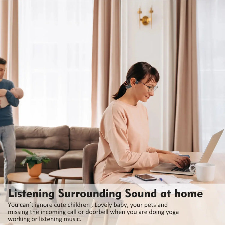Cuffie Bluetooth a conduzione ossea reale Auricolari wireless IPX6 Cuffie impermeabili con microfono per allenamenti Guida Sport - My Hashtag Shop