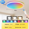 Plafoniera a LED intelligente con telecomando Plafoniere dimmerabili a 3 colori Lampade a pannello ultrasottili Lampada da soffitto per cucina camera da letto HASHTAG
