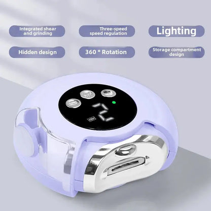 Tagliaunghie elettrico automatico 2 in 1 per molatura e lucidatura, smerigliatrice per unghie portatile multifunzionale, strumento per manicure elettrico