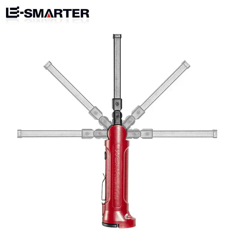 Lampada da lavoro a LED COB Torcia pieghevole ricaricabile Illuminazione da campeggio per riparazioni auto Lampade portatili con gancio magnetico - My Hashtag Shop