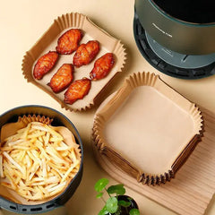 50pcs/set Air Fryer Disposable Paper Parchment Wood Pulp Steamer AliExpress
