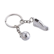 soccer keychain Accessories Small Pendant Sports Hanging Keychain Metal Chain Soccer Shoes Keychain Football Keychain HASHTAG