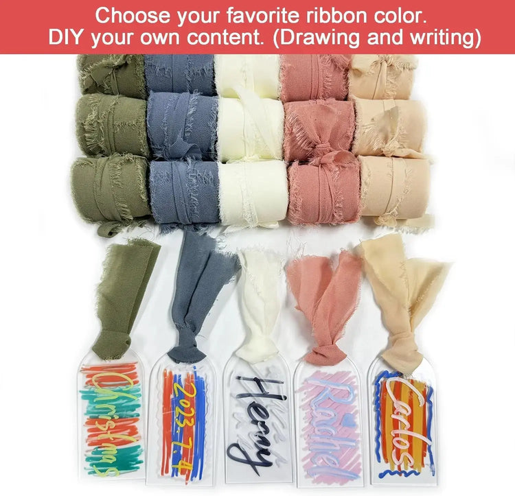 Acrylic Wedding Place Card Frosted Acrylic Name Tag Arch 10/20/50Pcs - HASHTAG